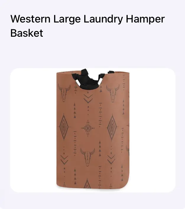 western nursery themed laundry hamper
